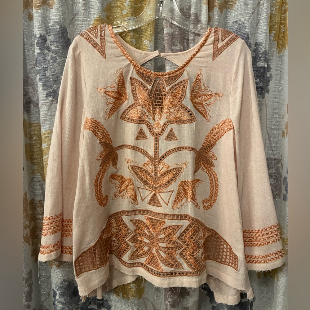 Free People NWT Lace Hippie Blouse